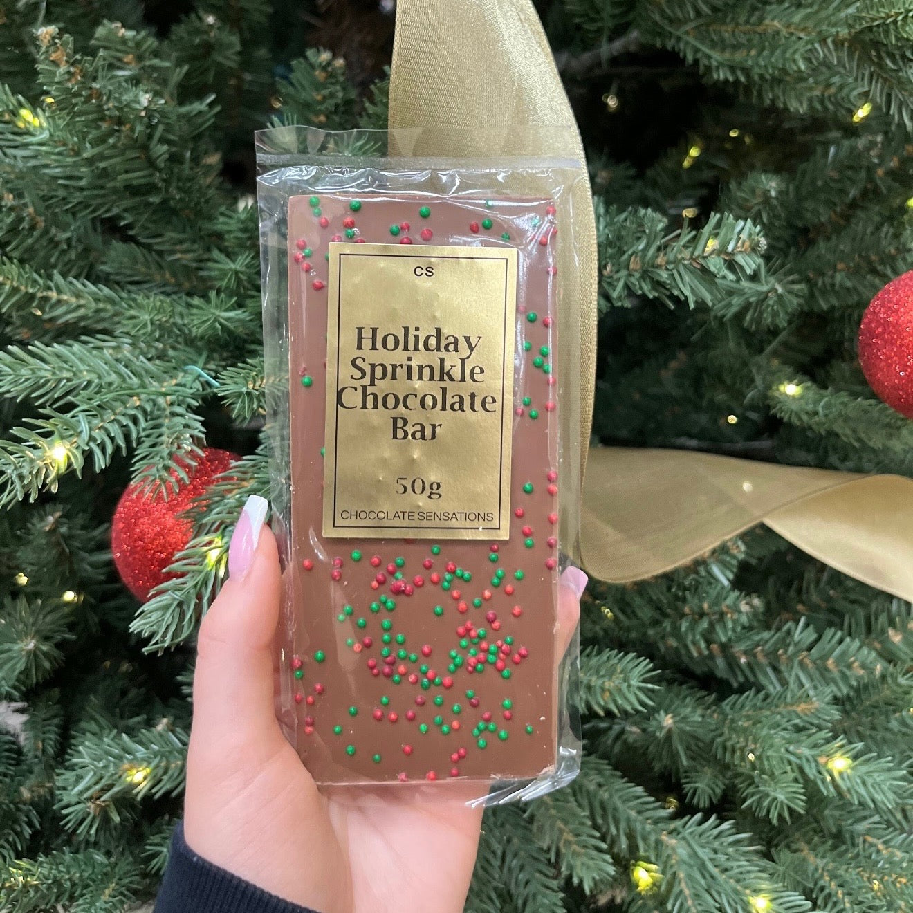 Holiday Sprinkle Chocolate Bar