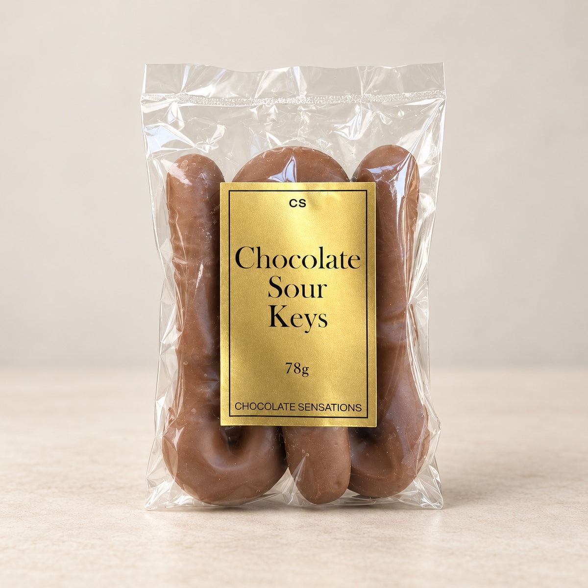 Clés acidulées enrobées de chocolat