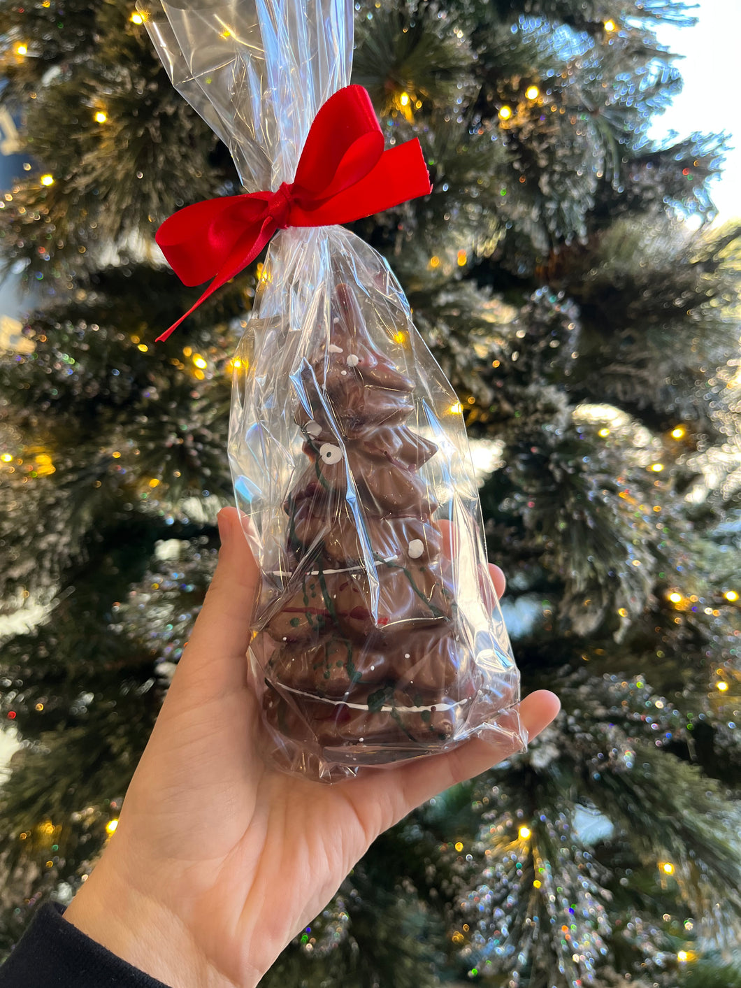 Chocolate Tree with colour splatter